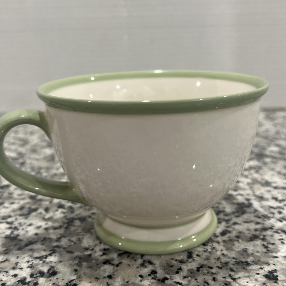 2006 Starbucks Pair of Tea Cups/ Mugs Nuturing 10oz green & orange Uplifting cup - Picture 4 of 13